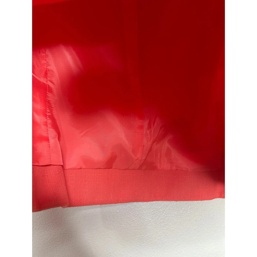 Morgan Taylor Studio Coral Pink Skirt Suit Set Petite 16P Minimalist preppy